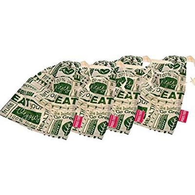 Goli Soda Go Green Reusable Cotton Produce Bags For Storage - Small (Pack Of 4)