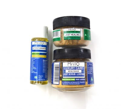 MrilQ Elementary Kit™ for Men: Open pores, Black Heads, White Heads for people with Acne or Sensitive Skin.