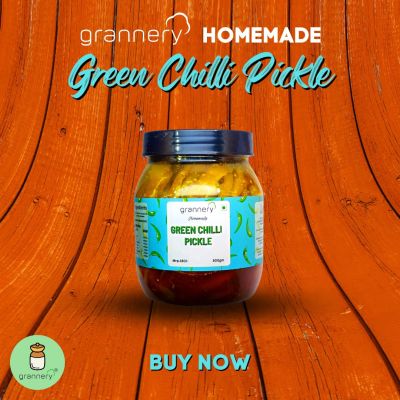 Grannery Homemade Green Chilli pickle 500gm