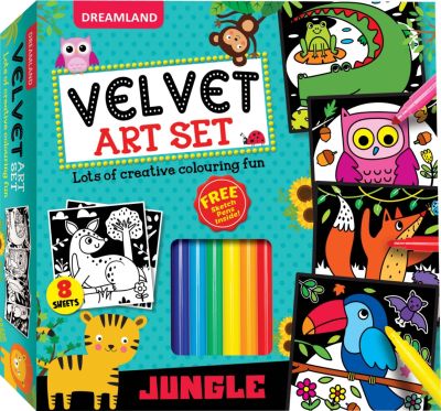 Jungle – Velvet Art Set With 10 Free Sketch Pens