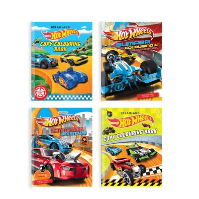 Hot Wheels Colouring and Activity – 4 Books Pack