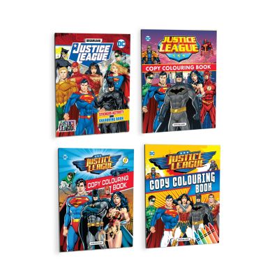 Justice League Copy Colouring and Activity – 4 Books Pack