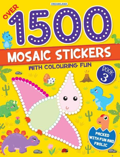 1500 Mosaic Stickers Book 3 with Colouring Fun – Sticker Bok for Kids Age 4 – 8 years