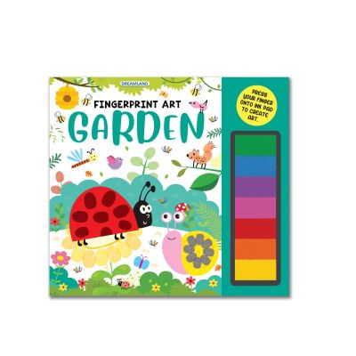 Fingerprint Art Activity Book for Children – Garden with Thumbprint Gadget