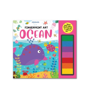 Fingerprint Art Activity Book for Children – Ocean with Thumbprint Gadget