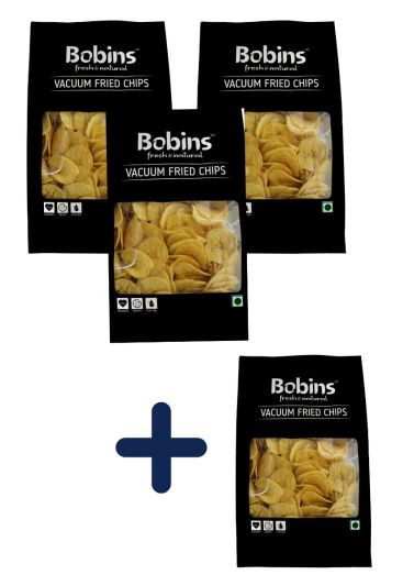 Bobins Vacuum Fried Raw Banana Chips - Buy 3 Get 1 Free