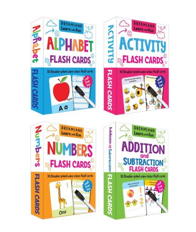 Alphabet Numbers Addition and Subtraction Activity 120 Flash Cards with Free Pen