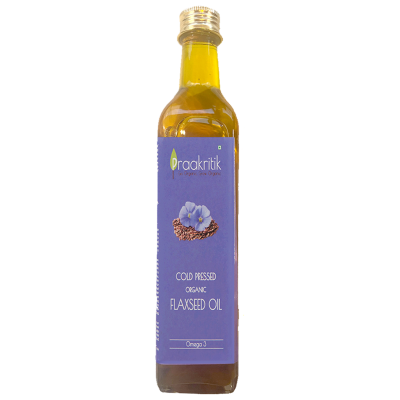 Praakritik Organic Cold Pressed Flaxseed Oil-500 ml