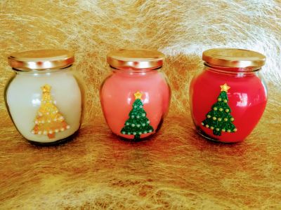 Apple jar scented Christmas candles_350ml