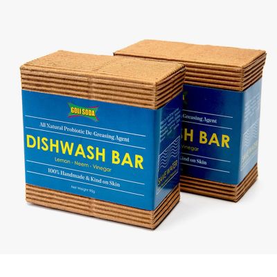 Goli Soda All Natural Probiotics Dish Wash Bar - 90 g - (Pack Of 2)
