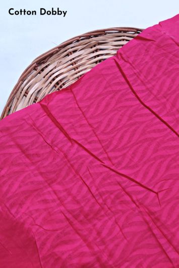 Rani Pink Cotton Dobby fabric