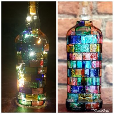 Bottle Glass Painting 