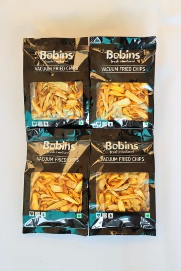 Bobins Vacuum Fried Raw Jackfruit Chips (Pack of 4)