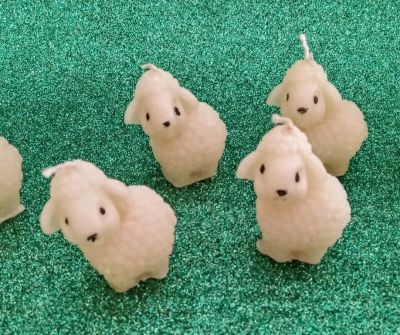 Little White Sheep candles_set of 9 