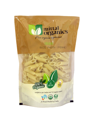 Mittal Organics - Organic Suji Pasta (Penne) – 500 gm