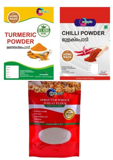 Combo Pack of Sprouted Wheat Flour ,Chilli Powder &Turmeric Powder