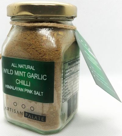 All Natural Wild Mint Garlic Chilli Himalayan Pink Salt 150 grams