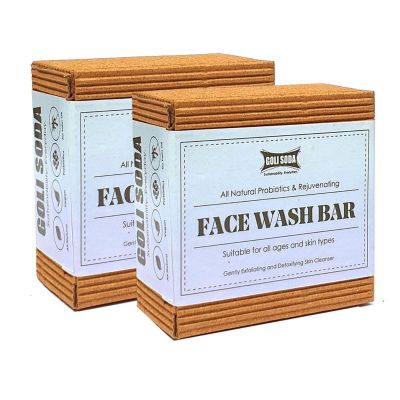 Goli Soda All Natural Probiotics Face Wash Soap - 90 g - (Pack Of 2)	