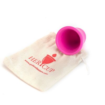Goli Soda Her Cup Platinum-Cured Medical Grade Silicone Menstrual Cup For Women Regular Size - Fushia