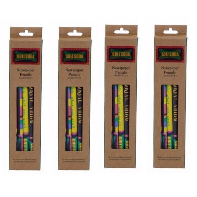 GOLI SODA Upcycled Multicolor Newspaper Pencils (Pack of 20)	