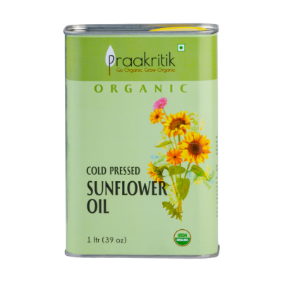Praakritik Organic Cold Pressed Sunflower Oil 1 Ltr