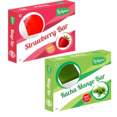 Ruchiyidam Strawberry Bar and  Mango Bar Combo