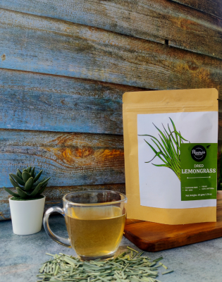FLAVOURS AVENUE - Dried Lemongrass Leaves (All Natural, Farm-fresh, Premium Quality Herb, Ideal for Tea Infusions) - 50gms / 1.76oz